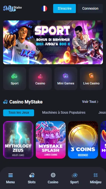 Lobby mobile MyStake