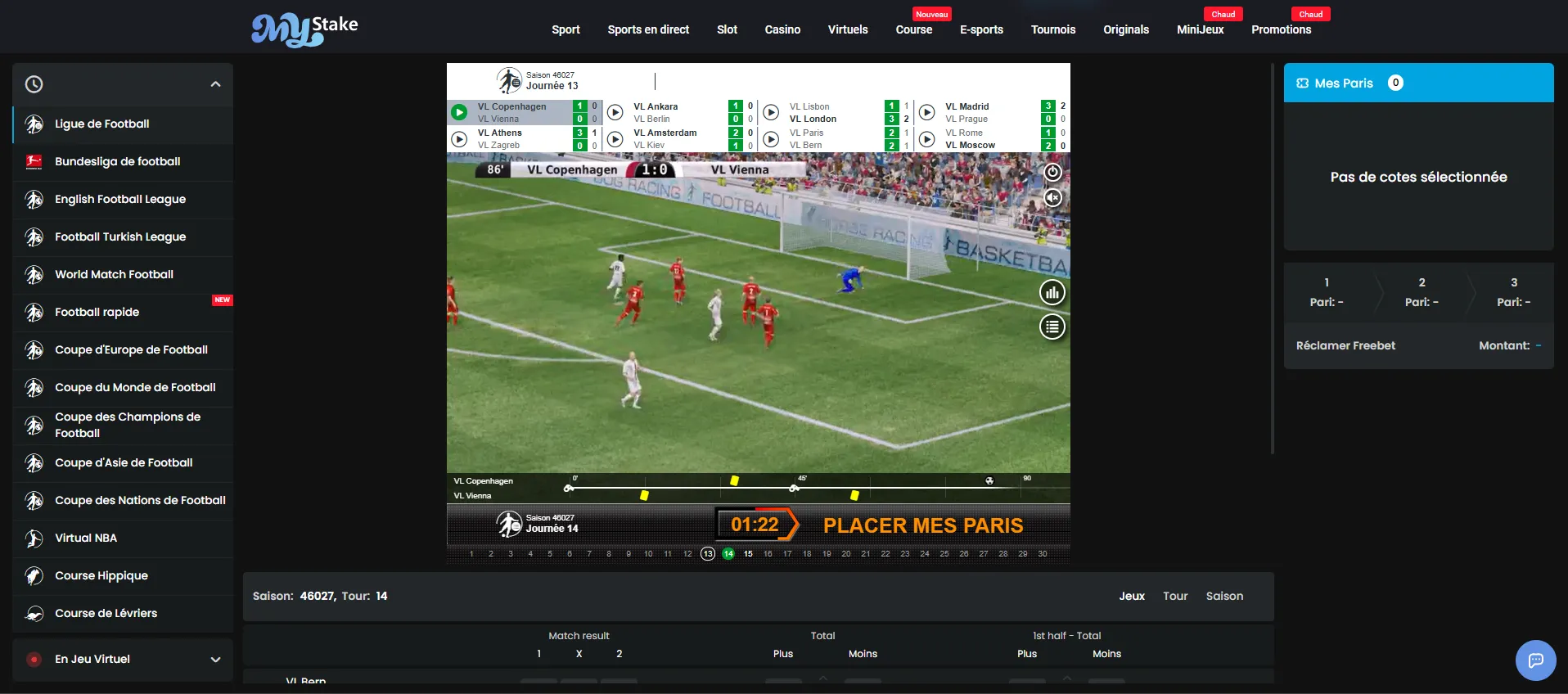 MyStake esports section screenshot